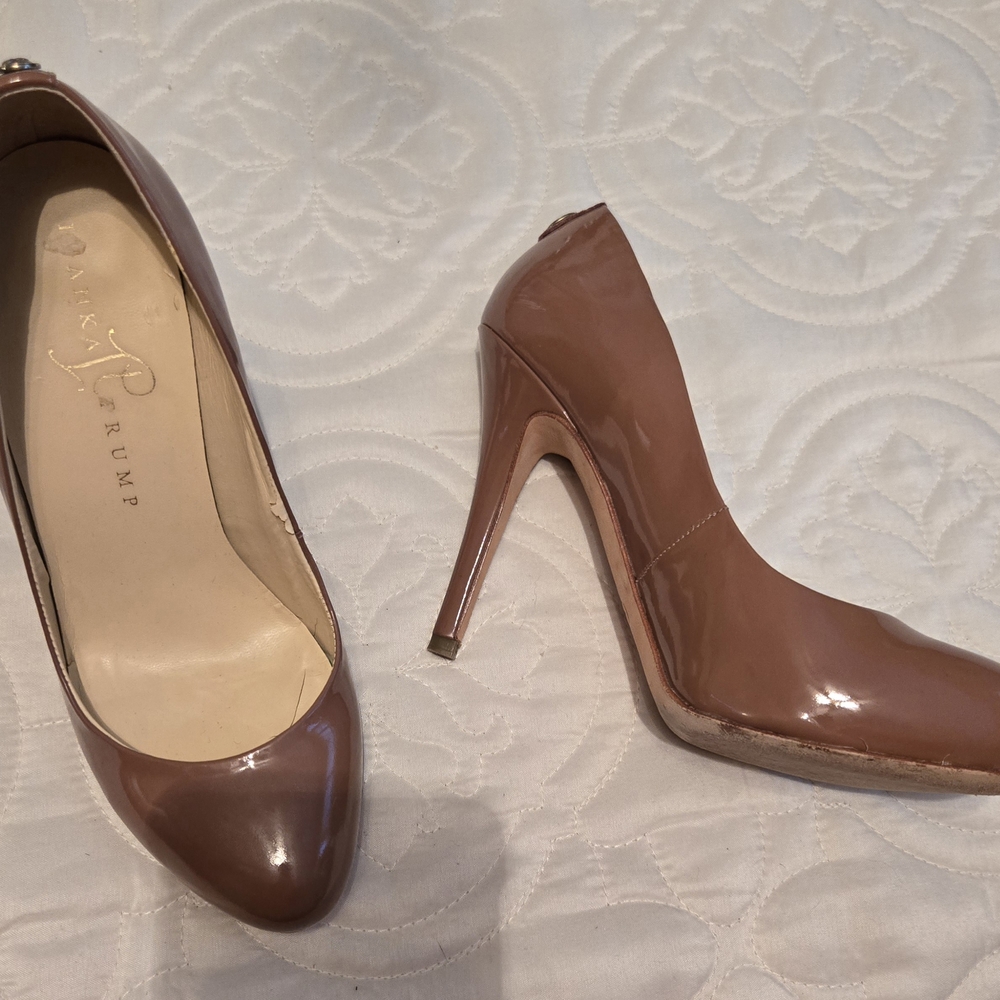 Ivanka Trump Brown Patent Leather Heels